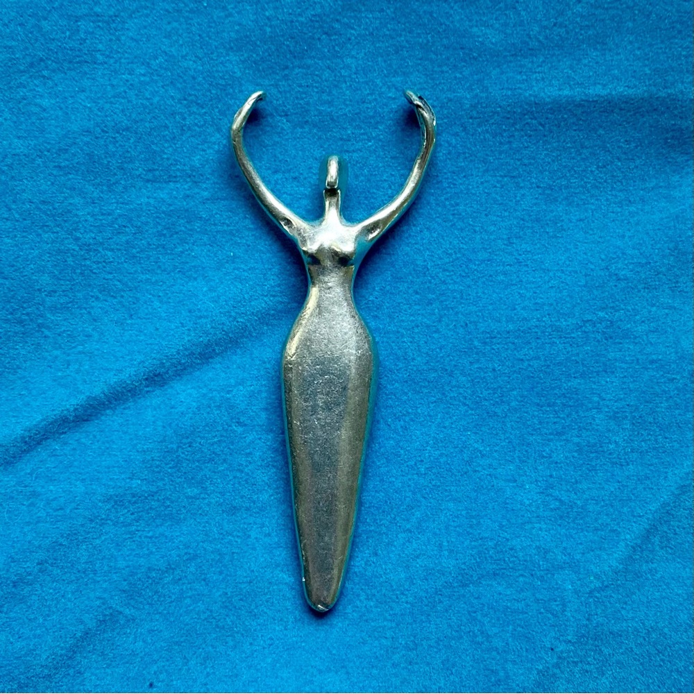 Silver Ancient Goddess Pendant